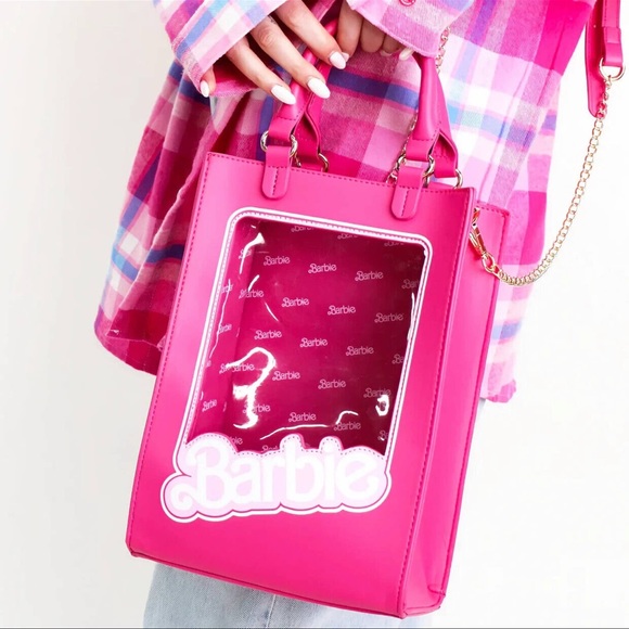 Barbie Handbags - Cake worthy Barbie box purse barely used pink clear crossbody bag